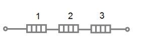 Рассмотри схему 1 проводник 2 проводник 3 проводник на всем участке цепи