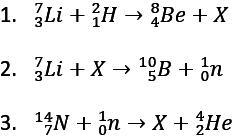 Допишите ядерные реакции 21h