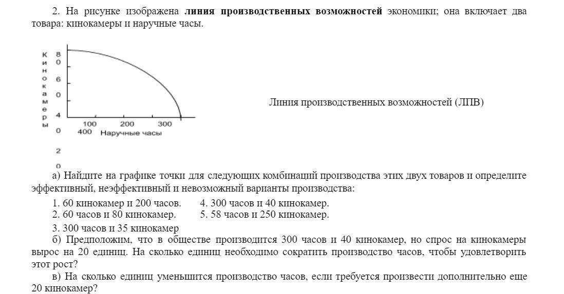 Кривая изображенная на рисунке 25. Точки на графике для следующих комбинаций производства. Рис 2.2 изображает кривую производственных возможностей. На рисунке 1 изображена кривая производственных возможностей. Линия ЛПВ на графике производственных возможностей.