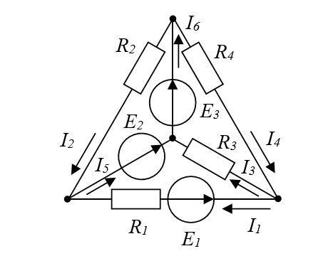 Задана ветвь. Схемы треугольник метод Кирхгофа. Треугольная схема Кирхгофа. Число независимых уравнений: по первому закону Кирхгофа. Количество независимых уравнений по законам Кирхгофа необходимое.