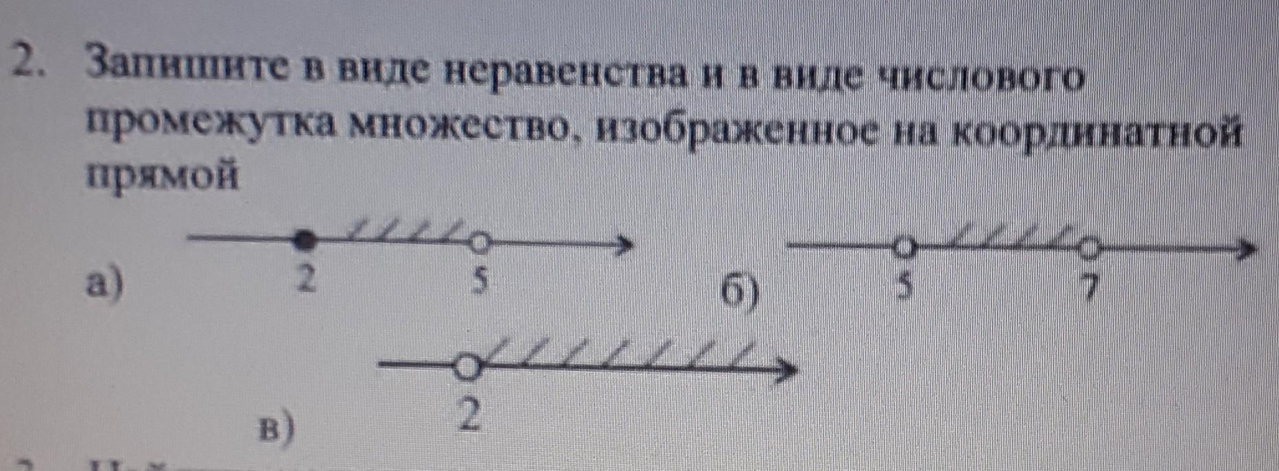 Запишите промежуток изображенный на координатной прямой