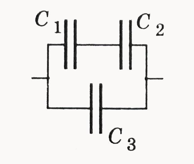 В цепи схема которой изображена на рисунке емкости конденсаторов равны 100 и 50