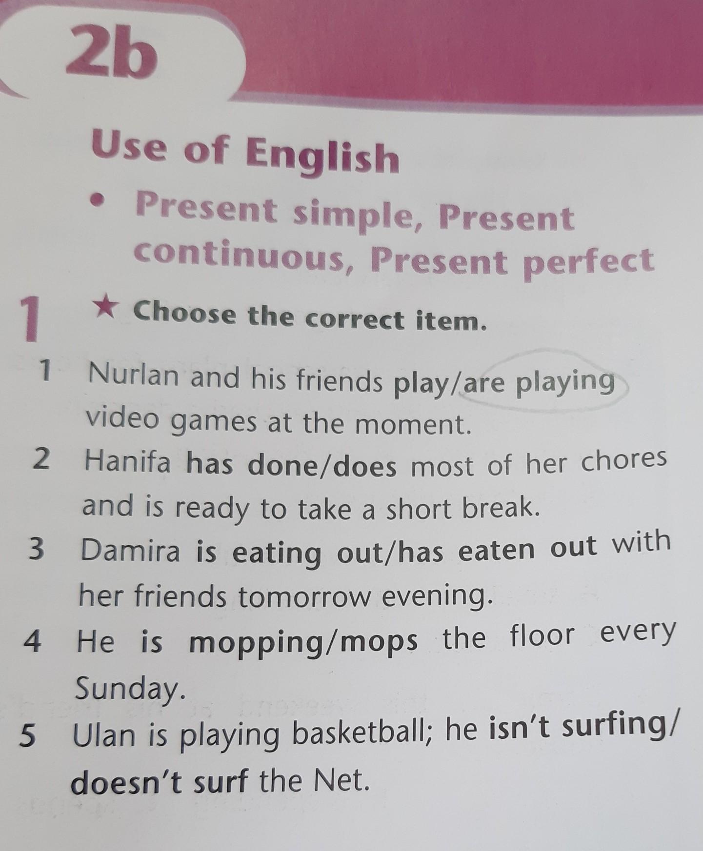 Choose the correct item 6 класс английский