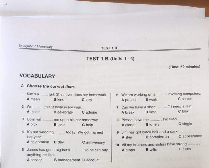 Test b2 english