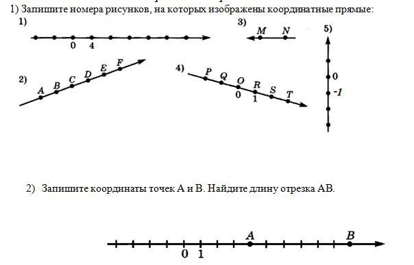 Изобразите на прямой точки. Запишите номера на которых изображены координатные прямые. Отметь рисунки, на которых изображены координатные прямые.. Запиши координаты точек изображенных на координатной прямой. Изобразите на координатной прямой точки.