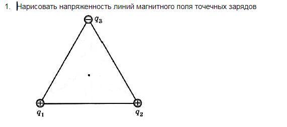 Точечные заряды 10 и 30