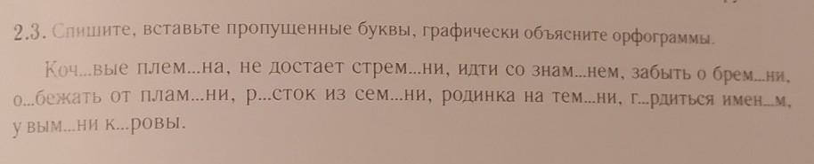 Спишите вставьте пропущенные буквы объясните графически