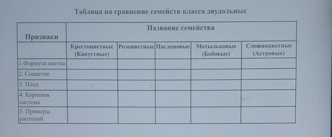 Сравнение семейств класса двудольные. Таблица семейства растений 6 класс биология. Класс двудольные растения семейства крестоцветные и Розоцветные. Таблица 59 характеристика семейств.