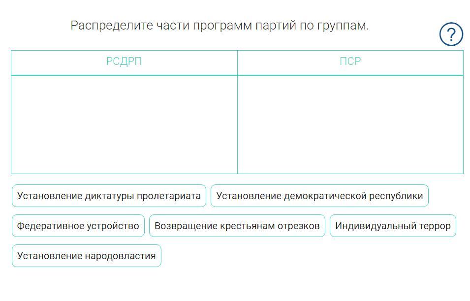 2 программа партии. Распределите части программ партий по группам.. Распределите части программ партий по группам. РСДРП ПСР. Федеративное устройство ПСР. Распределите по группам части.