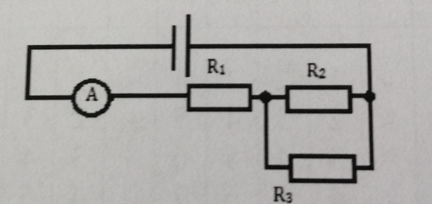 Цепи показанной на рисунке сопротивление r 3 ом амперметр показывает силу тока 2 а