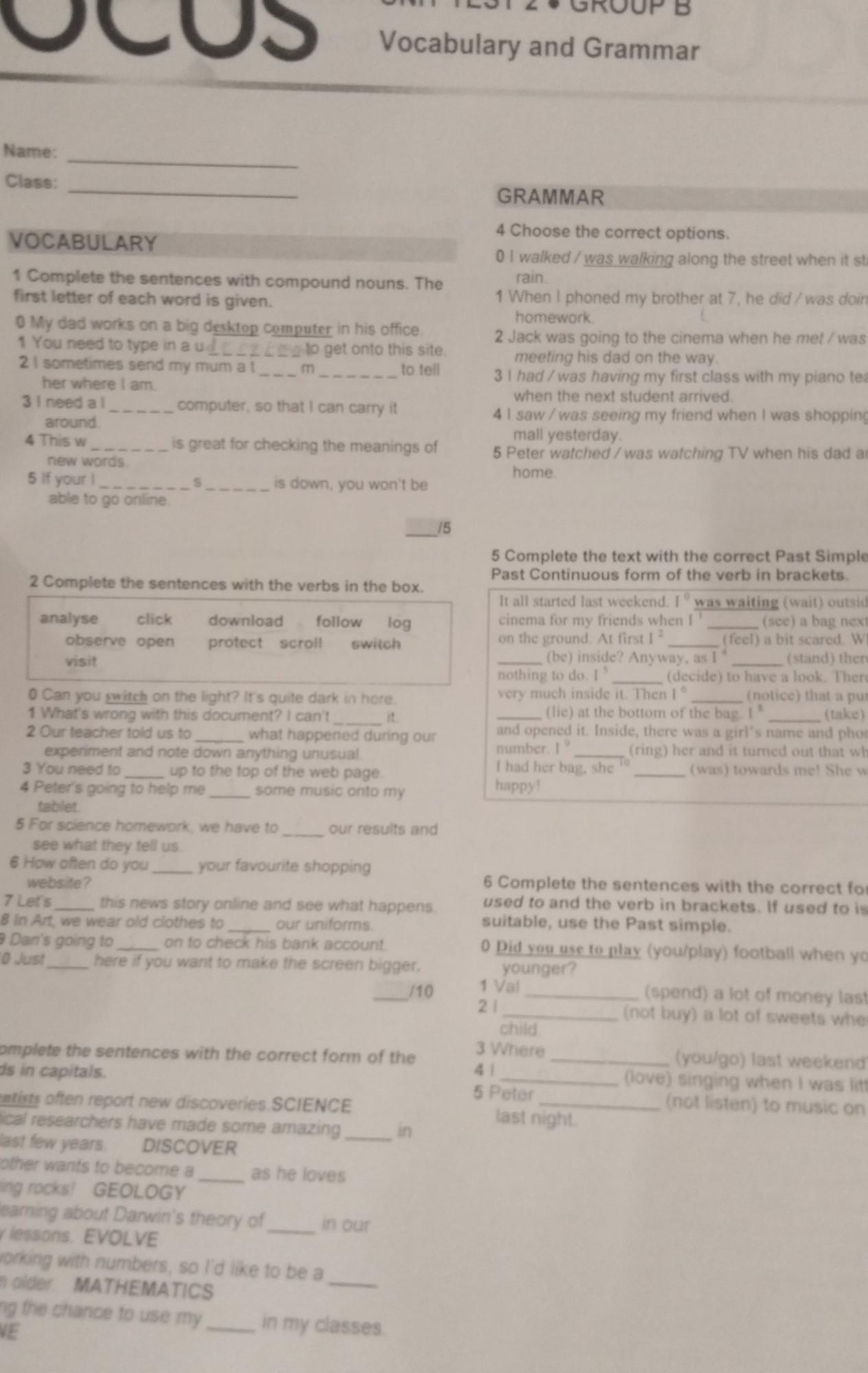 Grammar focus 2. Focus Unit Test 2. Focus Unit Test 2 Group a. Focus 2 Unit Test 2 Group a. Focus Unit Test 2 Group b.