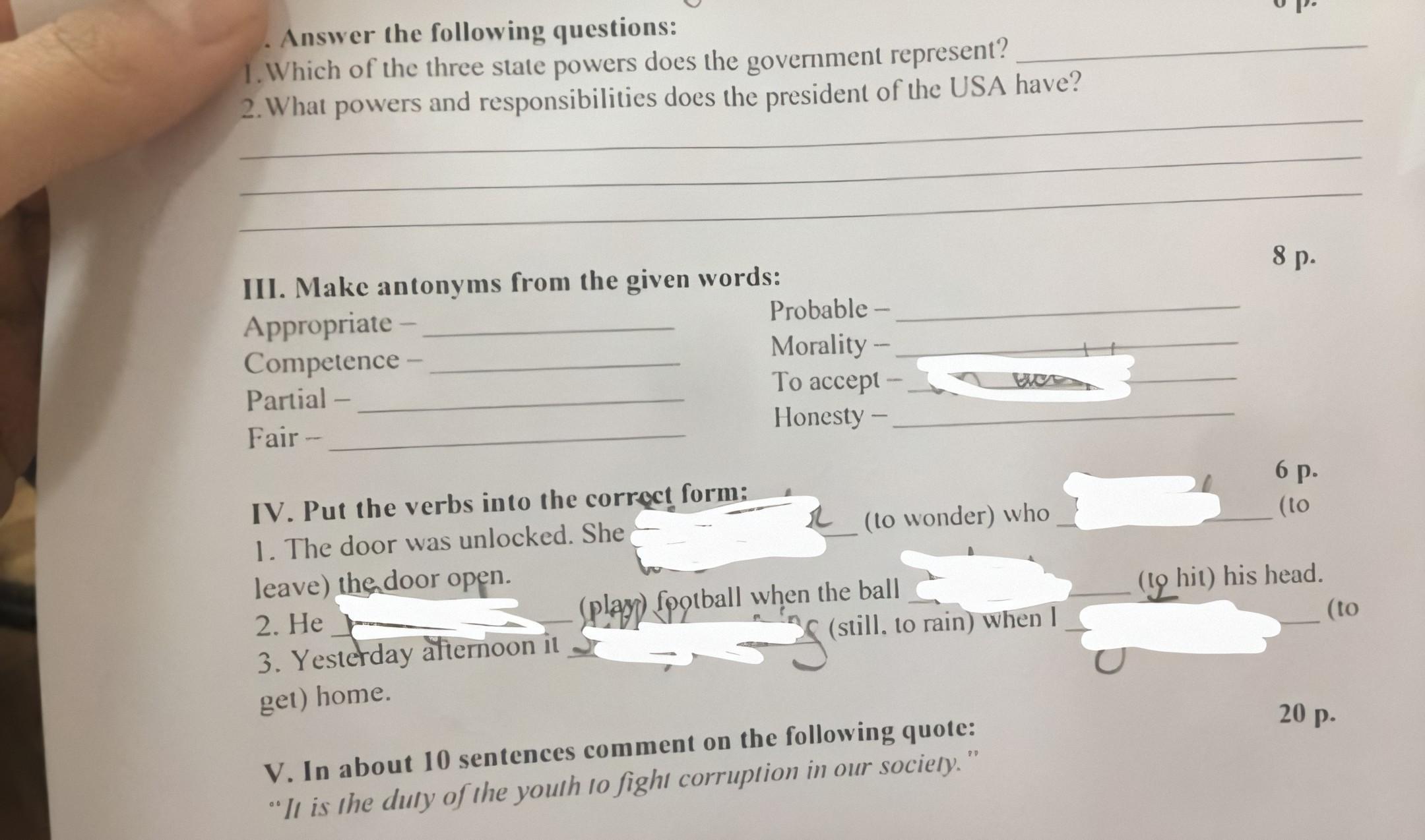 Write questions using these words