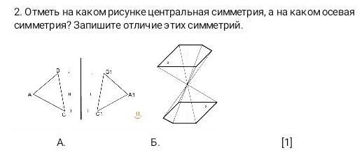 Проведи ось симметрии на каждом рисунке ответ