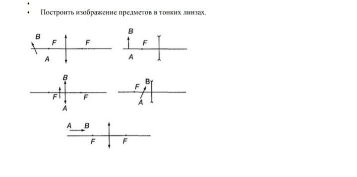 Постройте изображение в линзе рис. Построить изображение предмета в тонкой линзе. Постройте изображение данного предмета.