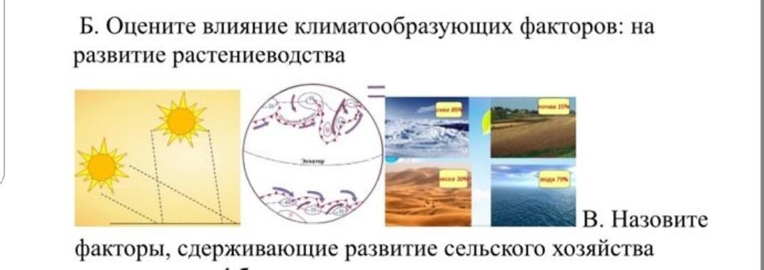 Составьте схему влияния климатообразующих факторов на формирование климата района география 8 класс