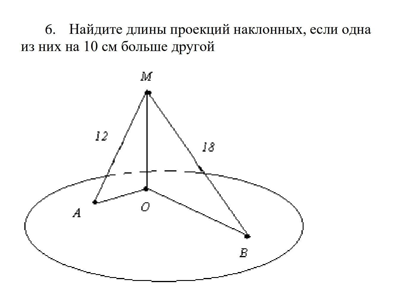 Проекция наклонной. Проекции наклонных. Найти длину проекции. Длины проекций наклонных. Найдите длину проекции наклонной.