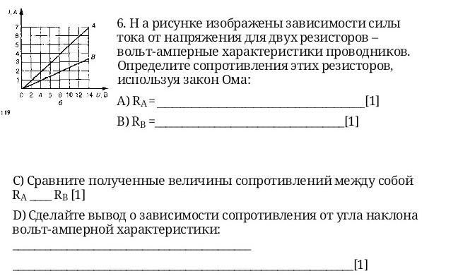 На рисунке изображена вольт амперная характеристика проводника длиной 10 м