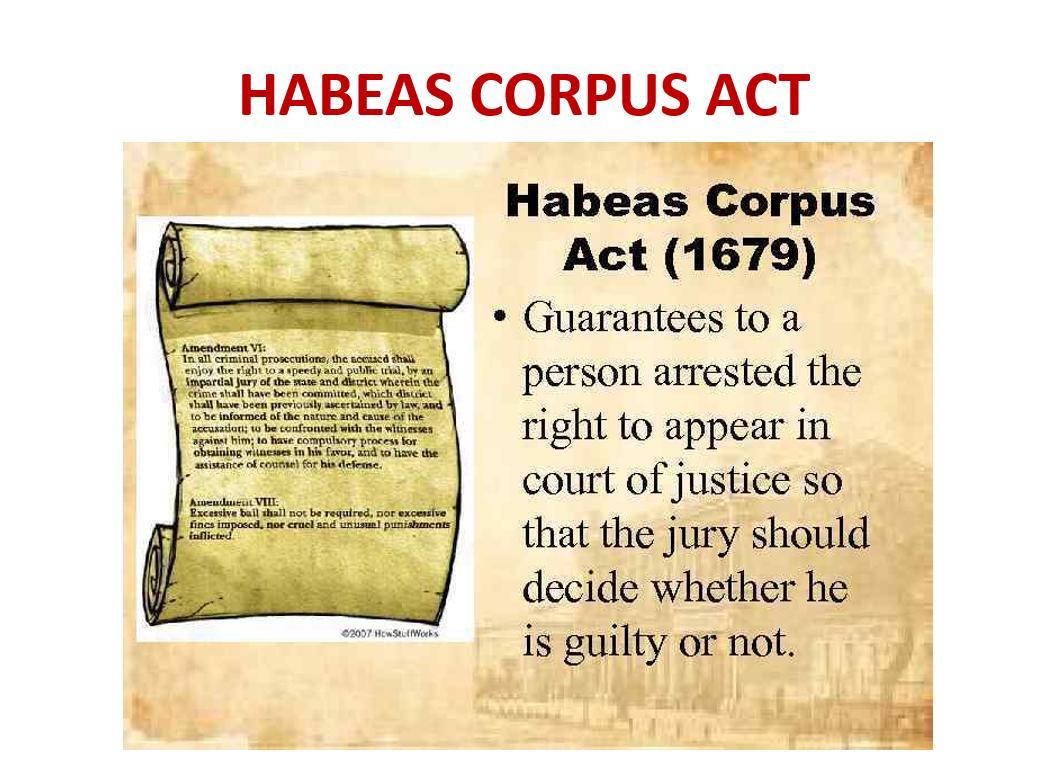 Habeas corpus act