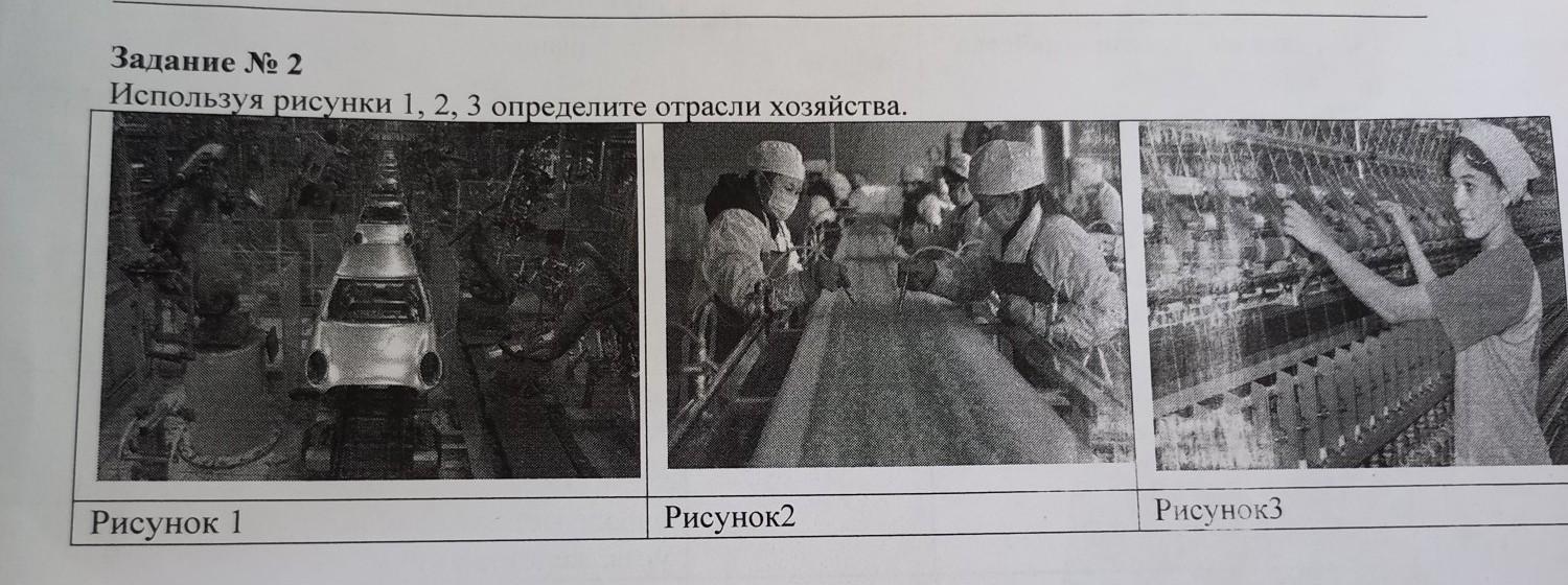 Используя рисунки 1 2 3 определите отрасли хозяйства укажите