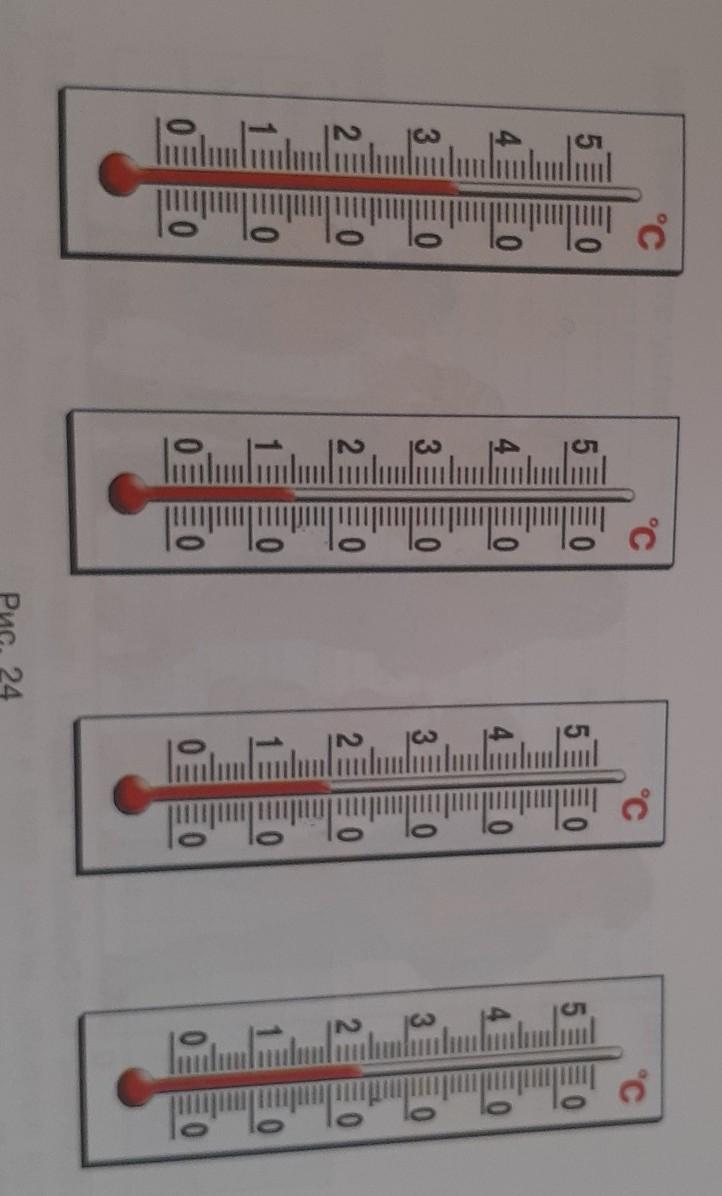 Какую температуру будет показывать термометр изображенный