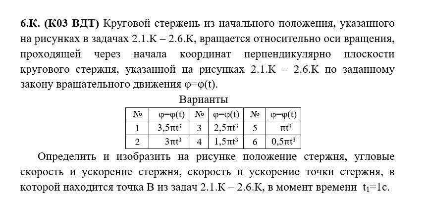 Начальное положение точки 3 0