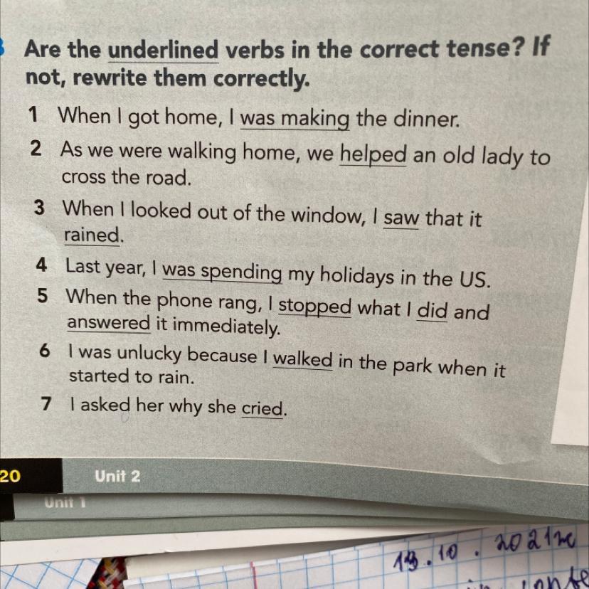 Underline the correct verb 5. Underline the correct Tense. Underline the verb. Underline the correct verb. 8.1.5. Underline the mistakes. Rewrite the sentences correctly ответы.