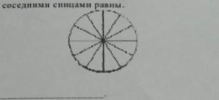 На рисунке показано колесо с 7 спицами