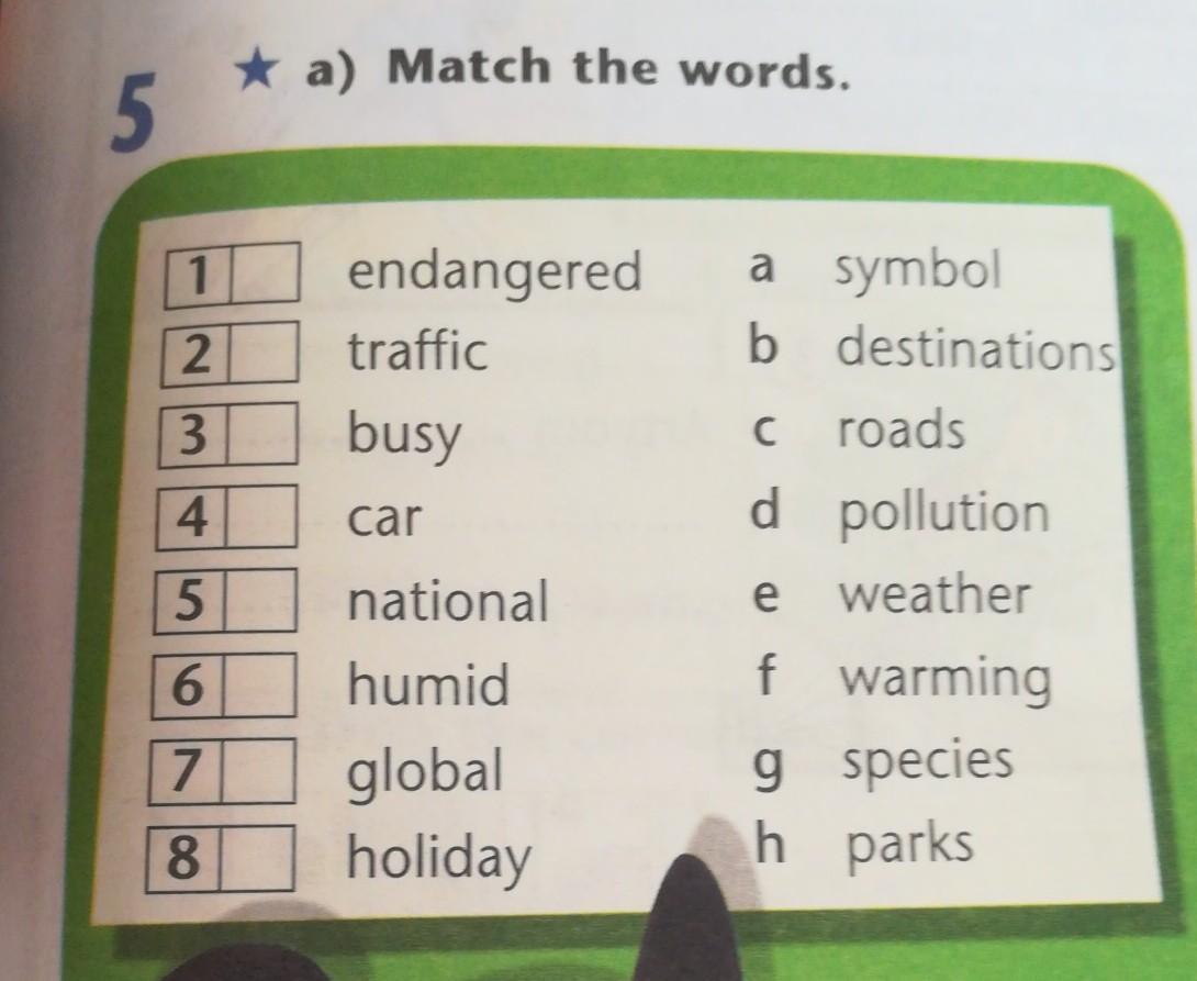 Match the words heavy traffic. Match the Words Traffic.