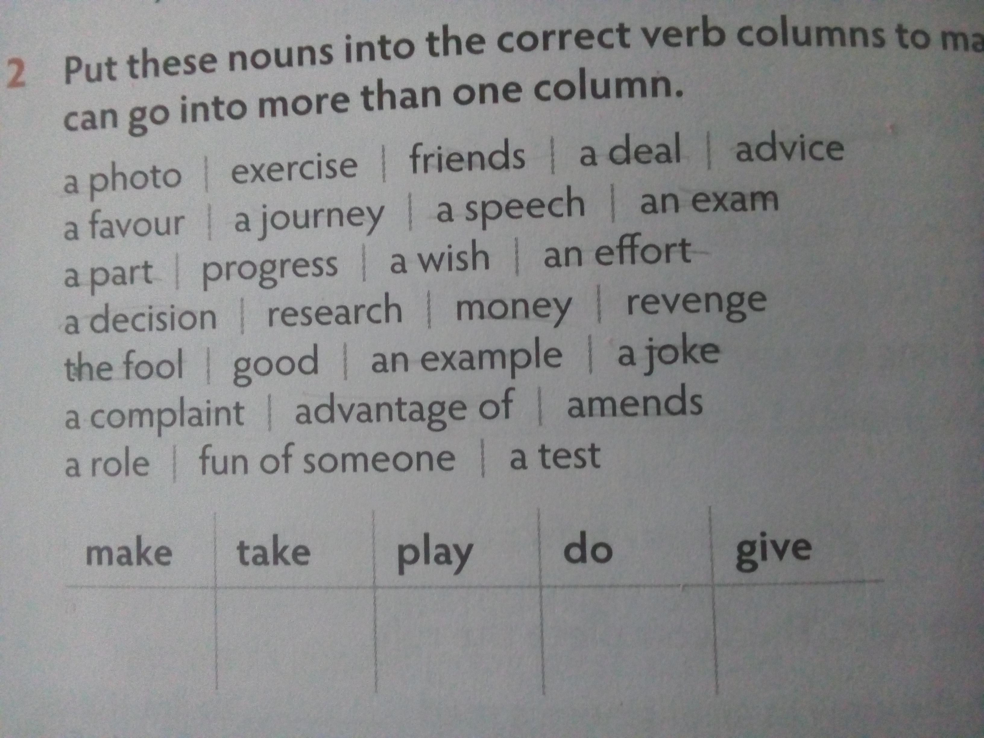 Put the words into correct columns. Put the verbs in the correct column. Put the Words in correct columns перевод. Marie has got a Letter from her friend put the verbs in the correct column. Some of the Nouns can Fit into more than one column.