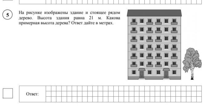 На рисунке изображено здание и стоящее рядом дерево высота здания 16 м