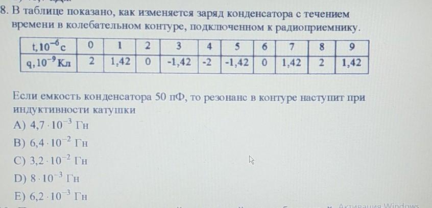 Заряд конденсатора в контуре. В таблице показано как изменялся заряд. В таблице показано как изменялся заряд конденсатора в колебательном. Как изменяется заряд конденсатора. В таблице показано как изменялся заряд конденсатора.