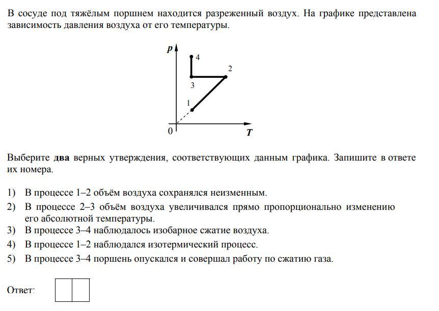 На рисунке представлен график зависимости давления некоторой постоянной массы кислорода 300к