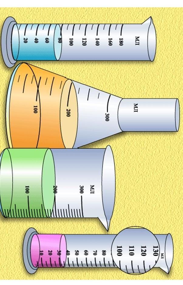 На рисунке представлены четыре мензурки с разными жидкостями равной массы в какой из мензурок