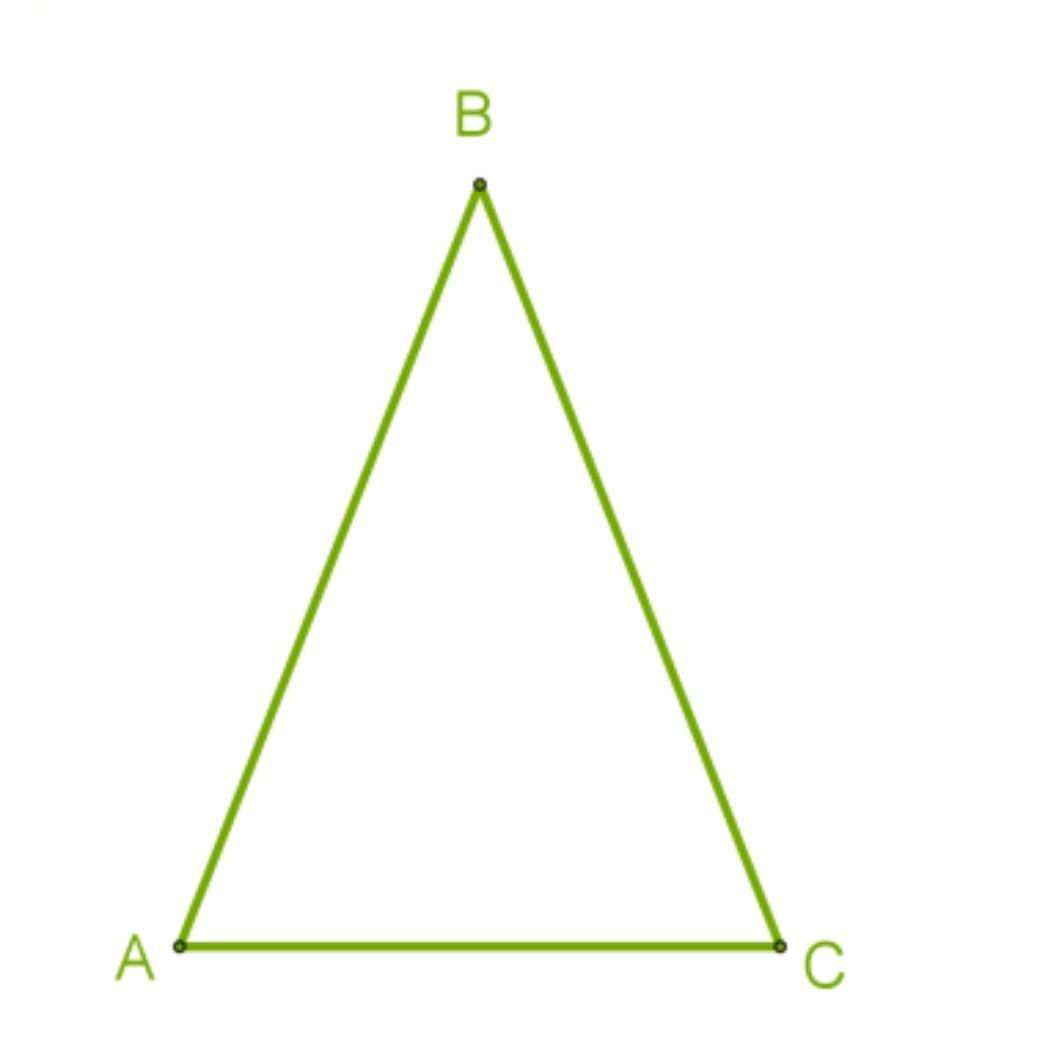 Картинка равнобедренного треугольника. Треугольник ABC равнобедренный ab=. Треугольник АВС равнобедренный , ab BC. Равнобедренный треугольник ABC ab=AC. Треугольник рисунок.