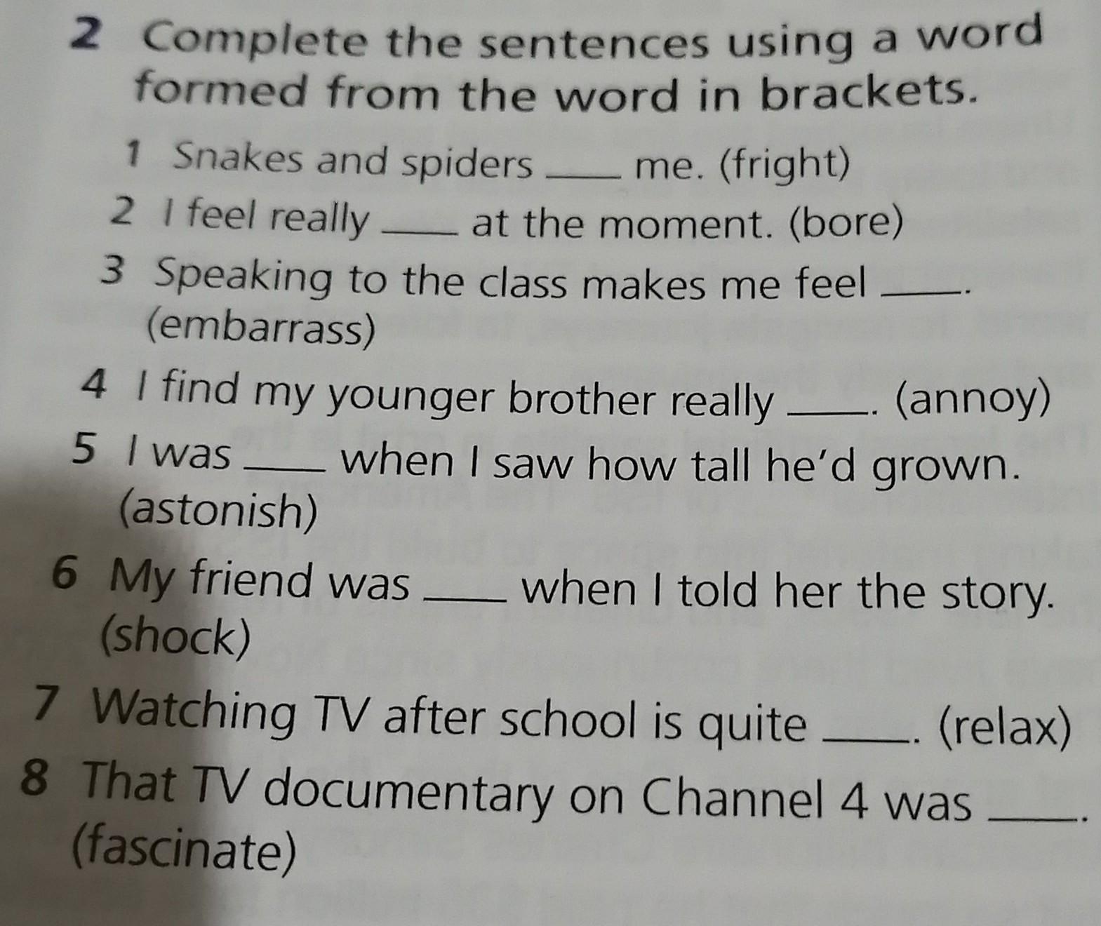 Make sentences using them