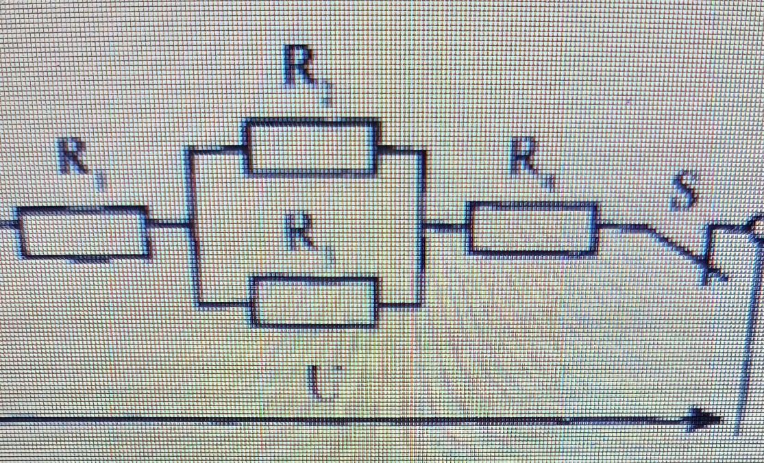 Участок цепи состоящий из четырех резисторов. Цепь постоянного тока со смешанным соединением резисторов. Цепь постоянного тока 4 резистора. Цепь постоянного тока со смешанным соединением. Цепь постоянного тока из четырех резисторов.