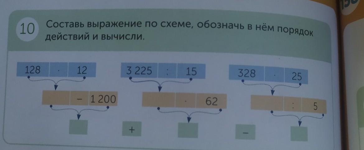 Составь выражение по схеме определи порядок действий 141 5