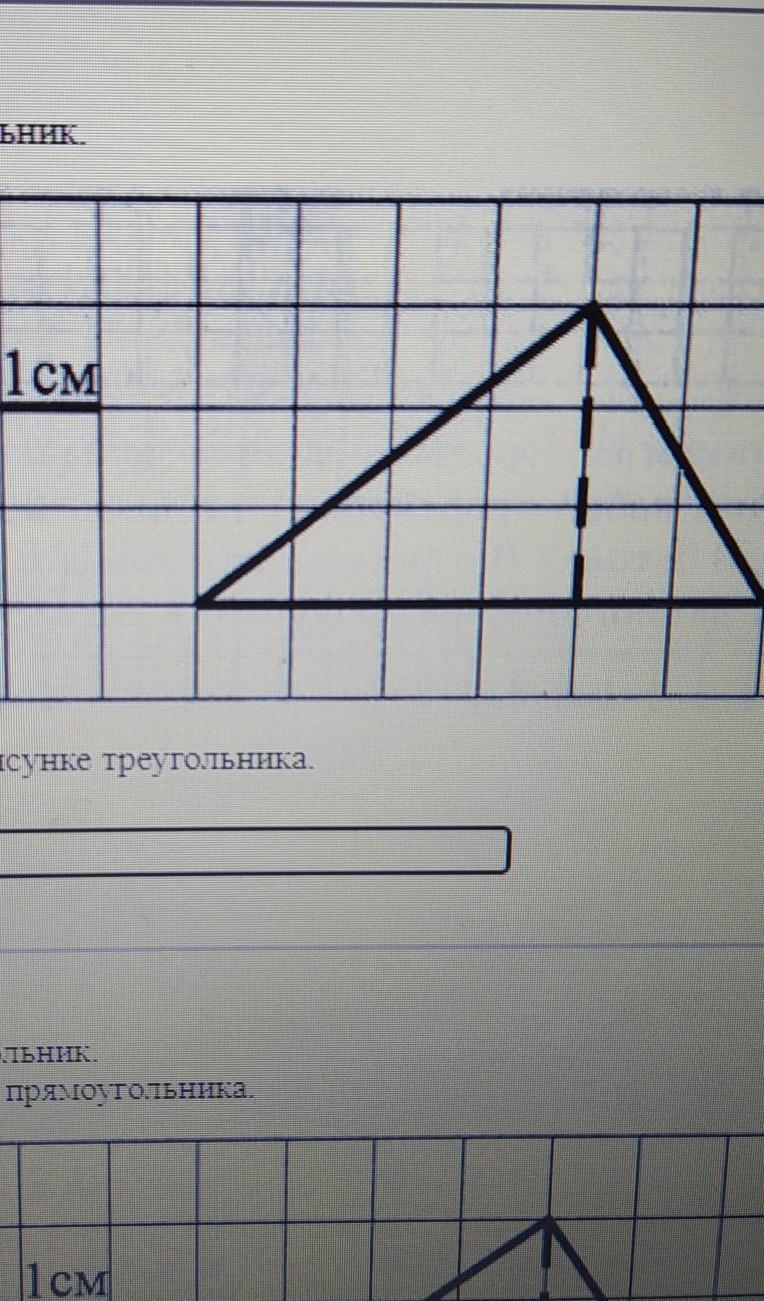 На рисунке изображен треугольник найди площадь данного на рисунке треугольника 1см