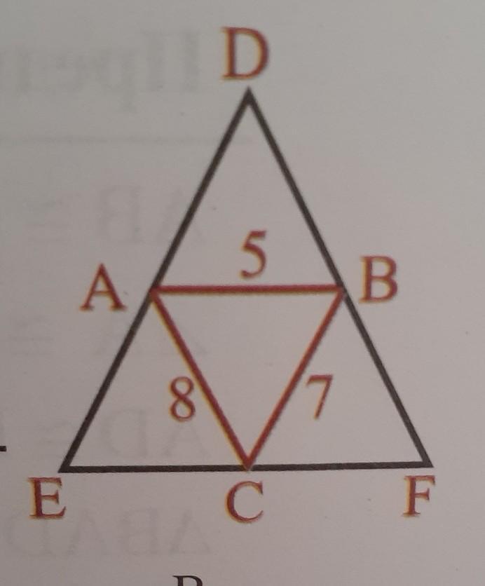 В треугольнике def известно что de. Найдите de треугольник Def. Соотношение периметром треугольников. Треугольник Def треугольнику d1e1f1 de 2дм. Треугольник d=11.