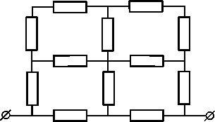 Восемь одинаковых резисторов. Сопротивление цепи между клеммами. Сопротивление между клеммами. Сопротивление участка цепи между клеммами. Общее сопротивление между клеммами.