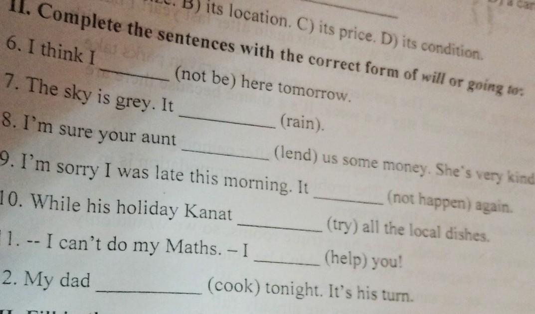 Complete the sentences with reduce