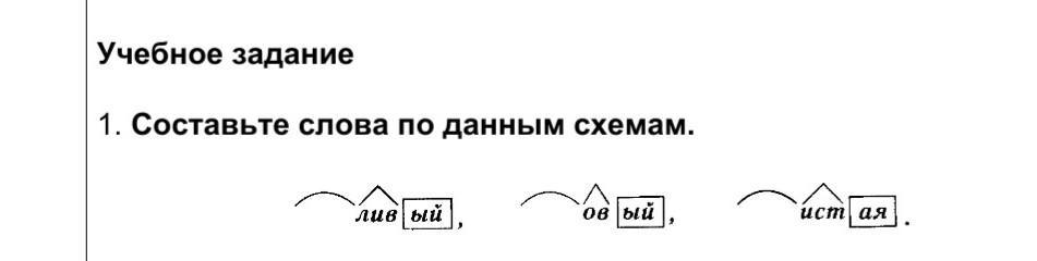 Составление слов по данным схемам. Составить слова по данным схемам.