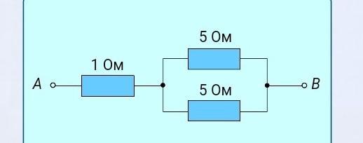 Чему равно сопротивление между точками а и в электрической цепи представленной на рисунке
