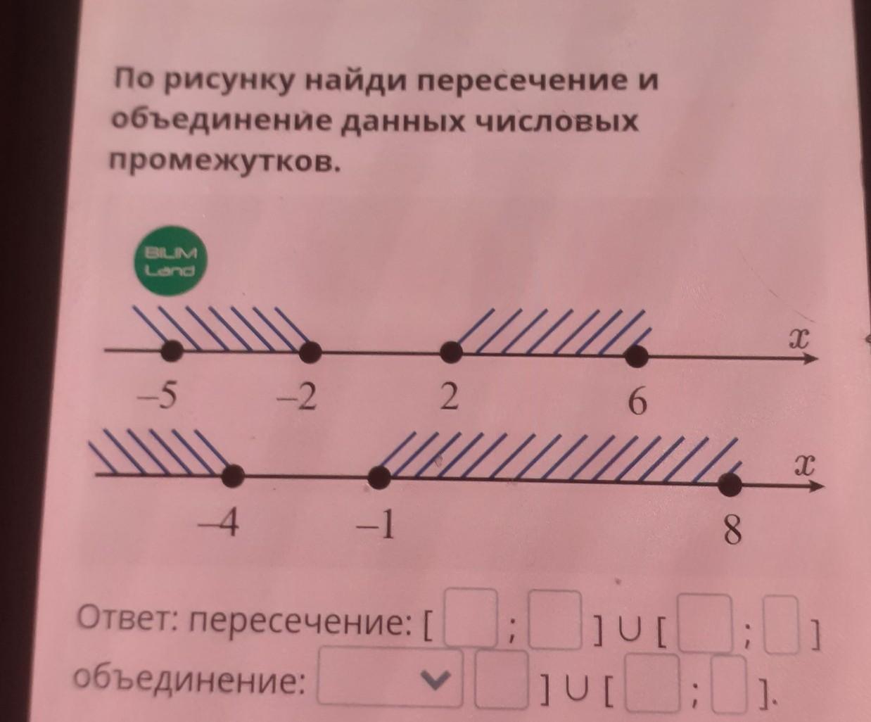 Пересечение и объединение числовых промежутков. Найти пересечение и объединение промежутков -8 6 и -5 8. Найдите пересечение промежутков -4 4 -6 6. Найди пересечение промежутков (1;8) (5.10). Найдите пересечение промежутков: (1;8) и [5;10).