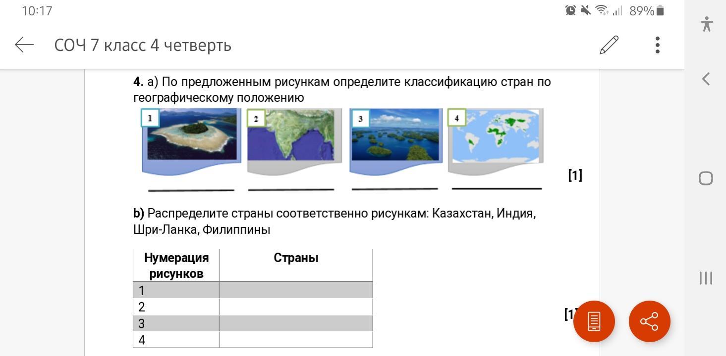 4 а по предложенным рисункам определите классификацию стран по географическому положению